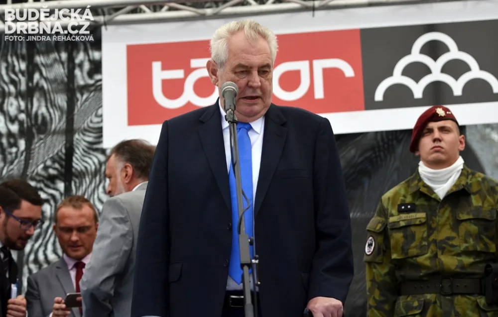 Prezident při návštěvě Tábora
