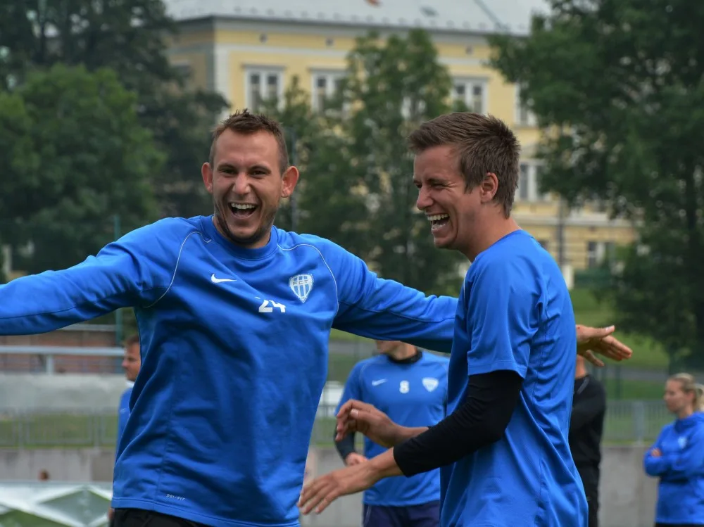 Jiří Rabiňák (vpravo) na tréninku s Ivanem Cíferským