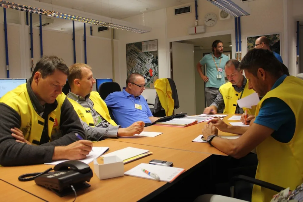 Pro řešení fiktivní havárie se sešel havarijní štáb elektrárny