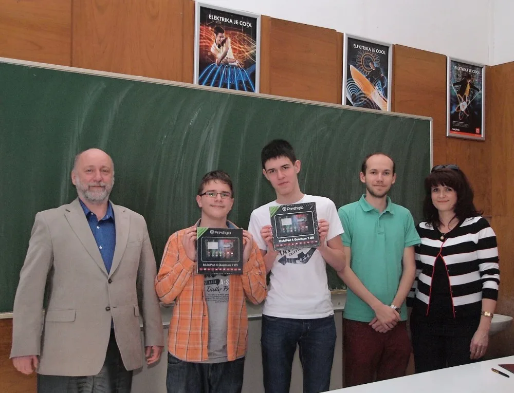 Úspěšní účastníci premiérového ročníku soutěžě David Štafl a Michal Rod z budějovického gymnázia J.V.Jirsíka