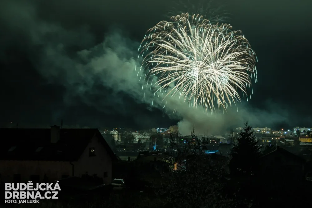Novoroční ohňostroj v Protivíně