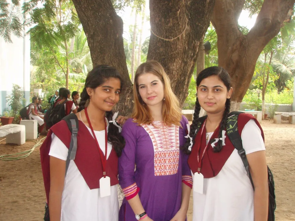 Studentka v Indii