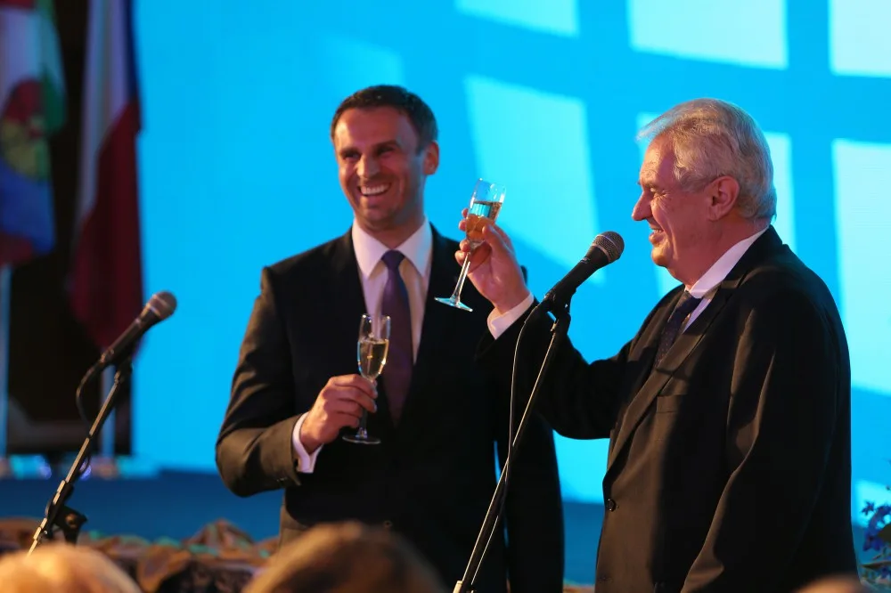 Jiří Zimola a Miloš Zeman