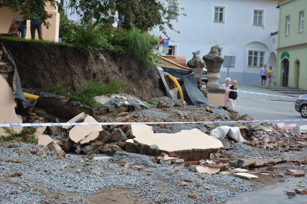 Týn nad Vltavou po přívalovém dešti