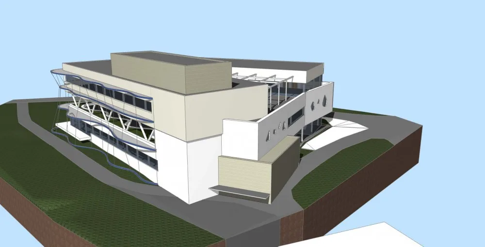 Vizualizace nové budovy Psychiatrického oddělení