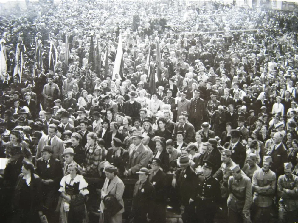 Český tábor lidu 11. září 1938 v Kaplici.
