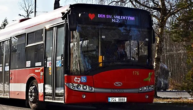 Valentýnské vzkazy v MHD