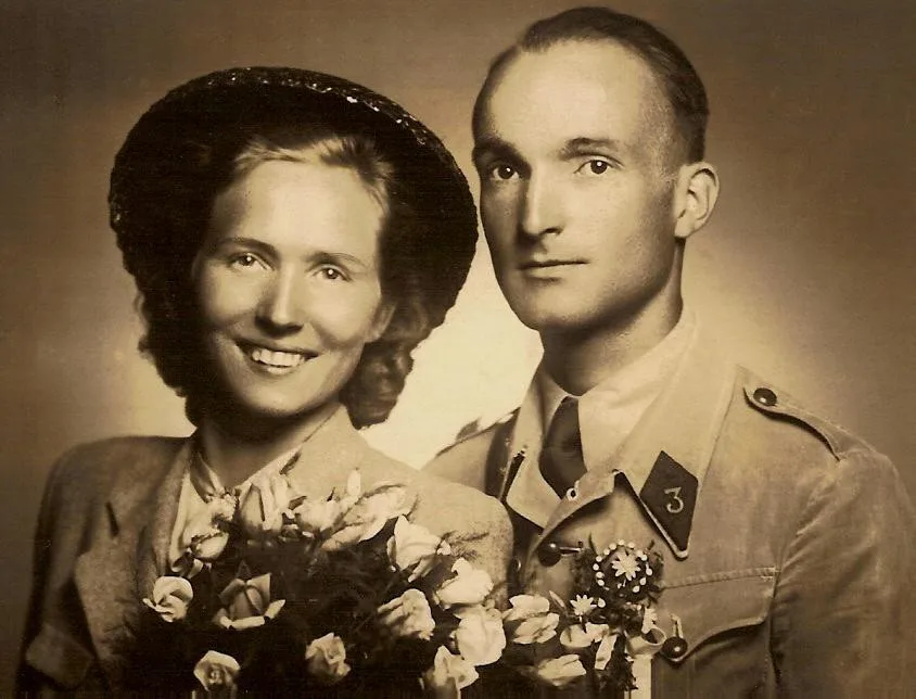 Svatební fotografie Francoise Gauvaina a Antonie Ševčíkové.