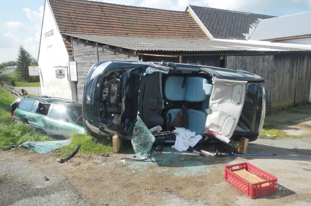 Dopravní nehoda v Křižanově na Písecku.