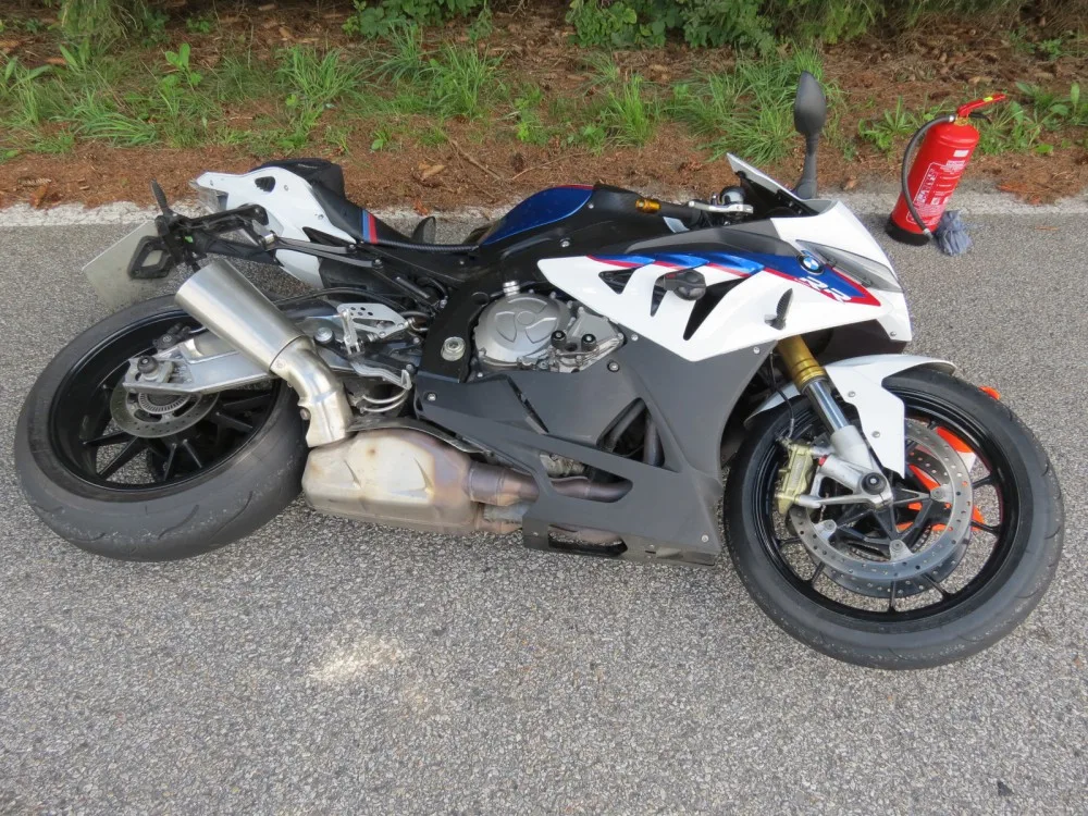 Nehoda motorkáře u Přední Výtoně.