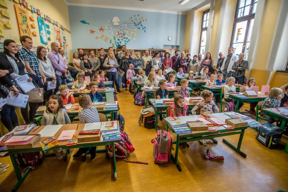 První školn den v budějckých školách