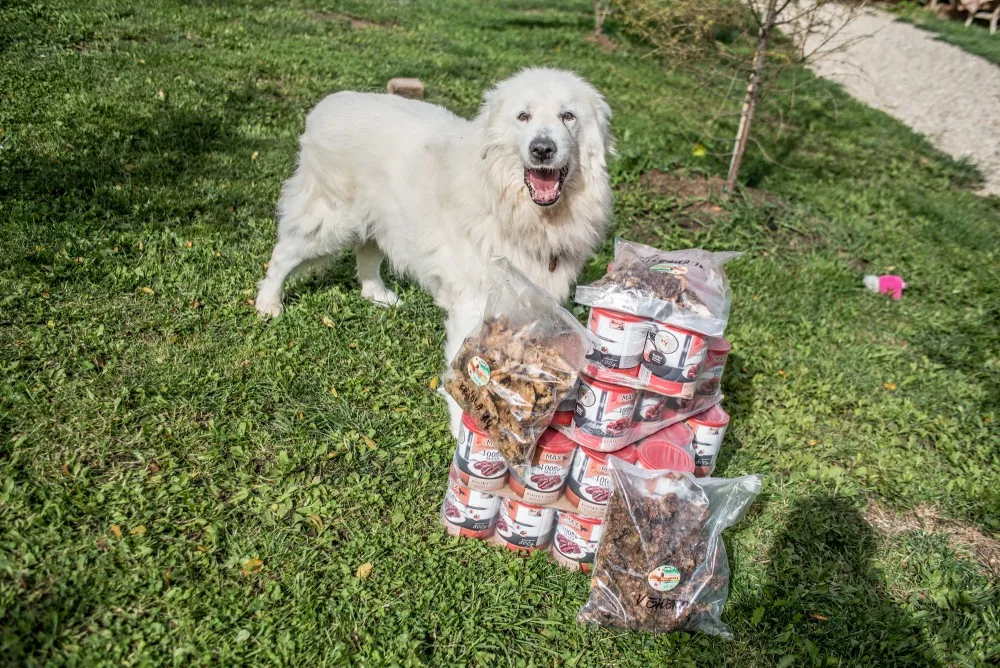 Beneček s dárečky, které jsme za pana Gaiera předali.