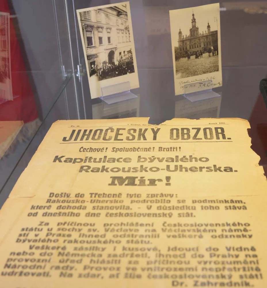 Výstava mapuje období zhruba od roku 1912 po vznik samostatného Československa v roce 1918
