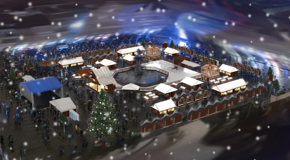 V centru Budějc roste adventní tržiště, unikátní kluziště zdobí se vánoční strom, chystá se betlém. Náměstí bude také dějiště celé řady kulturních akcí.