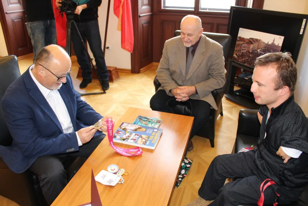 Arny Petráček a primátor Jiří Svoboda