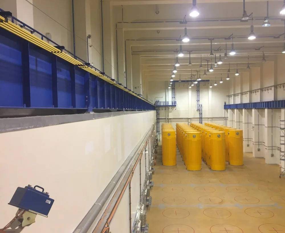 Aktuálně je v temelínském skladu 34 kontejnerů s použitým palivem, které jsou pod dohledem kamery Mezinárodní agentury pro atomovou energii