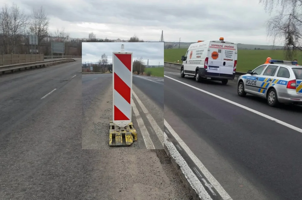 Z obchvatu Tábora neznámý zloděj ukradl dopravní značení. Zmizelo na 74 směrovacích desek i s podstavci.