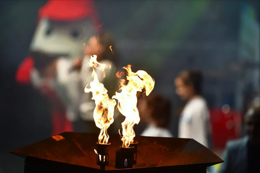 Oheň na Olympiádě dětí a mládeže