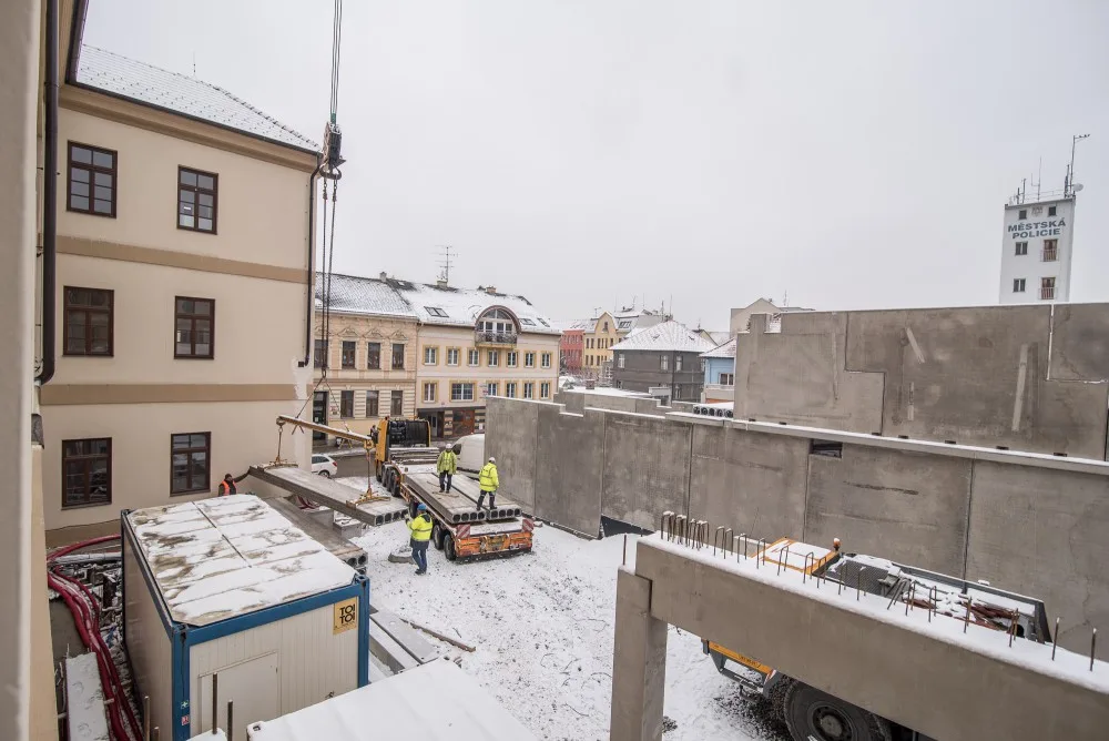 Stavba parkovacího domu Mariánská