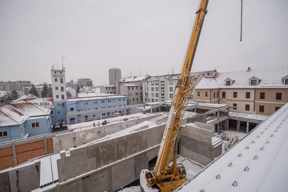 Stavba parkovacího domu Mariánská