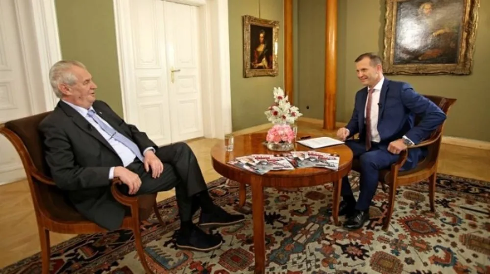 Miloš Zeman v TV Barrandov.