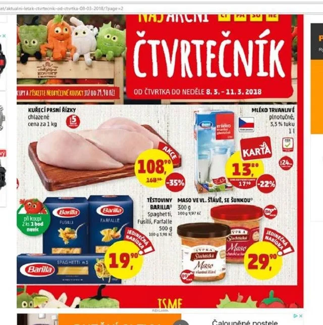 Nabízené maso v letáku. Zdroj: SZPI