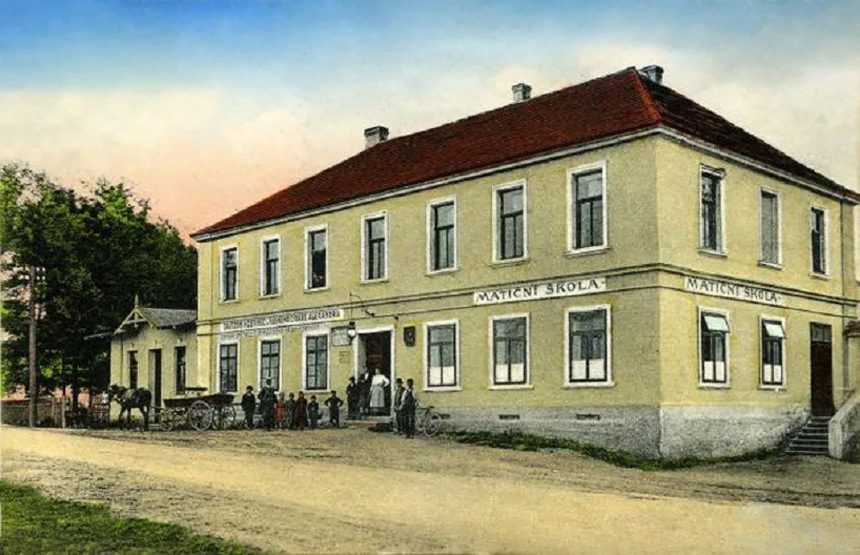 Hostinec U Ruského cara Alexandra před rokem 1914 v Českém Vrbném.