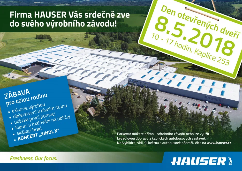 Celodenní pestrý program připravila na úterý 8.května firma Hauser v Kaplici.