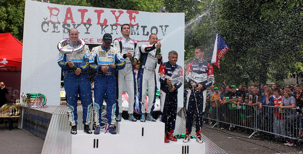 Tři nejrychlejší posádky ltošního, už 46. ročníku Rallye Český Krumlov.