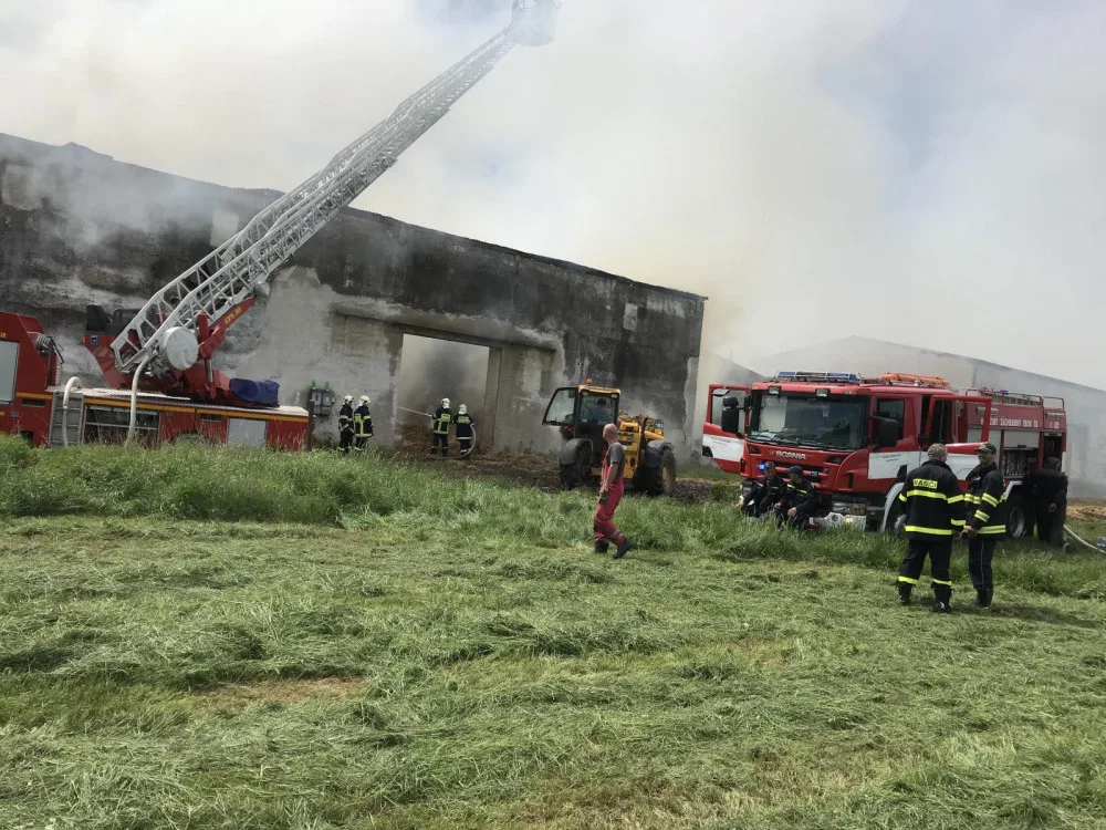 Požár v Albrechticích nad Vltavou