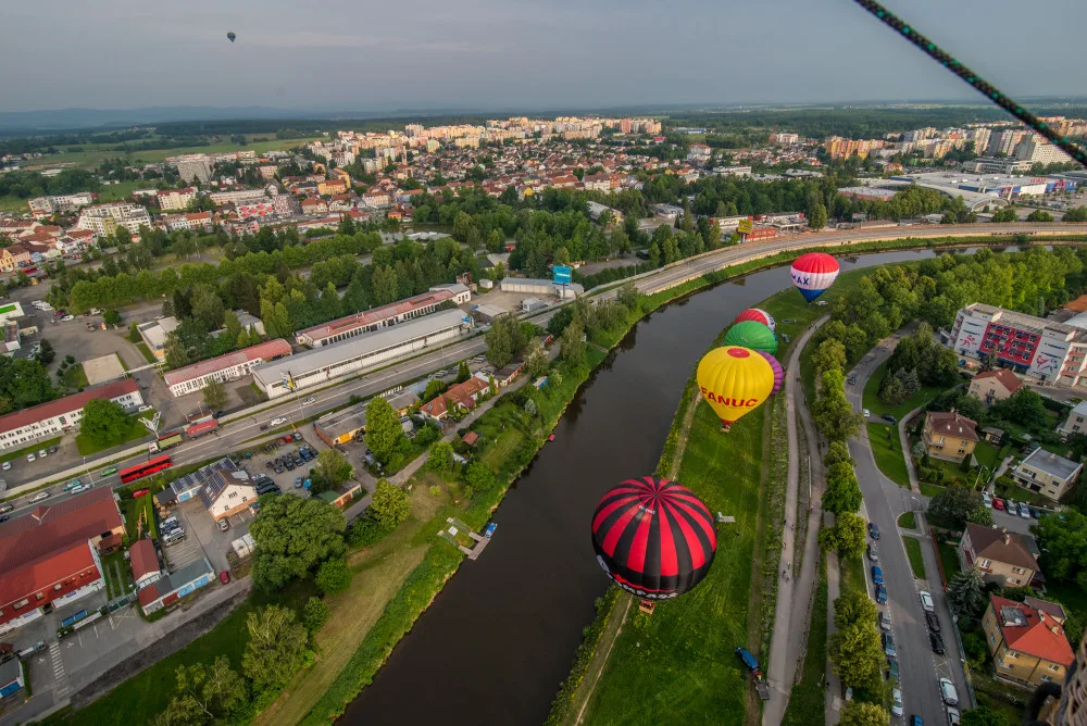 Balony na Českými Budějovicemi.