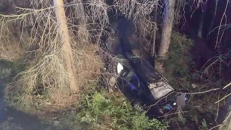 Po honičce s policií skončilo ujíždějící osobní auto mimo silnici.