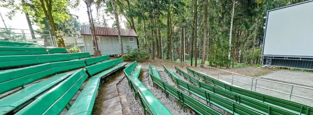 Letní kino v Černé v Pošumaví.