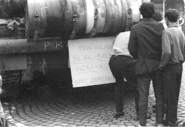 Srpen 1968 v Českých Budějovicích, náměstí Přemysla Otakara II.