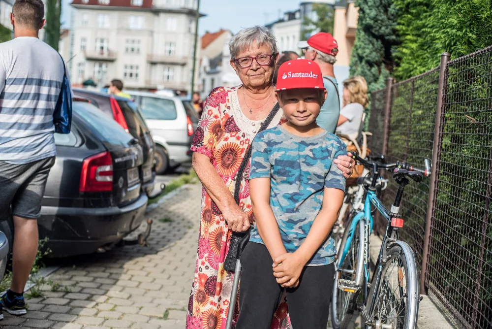 Karla Malátková z Českých Budějovic se svým vnukem Matyášem.