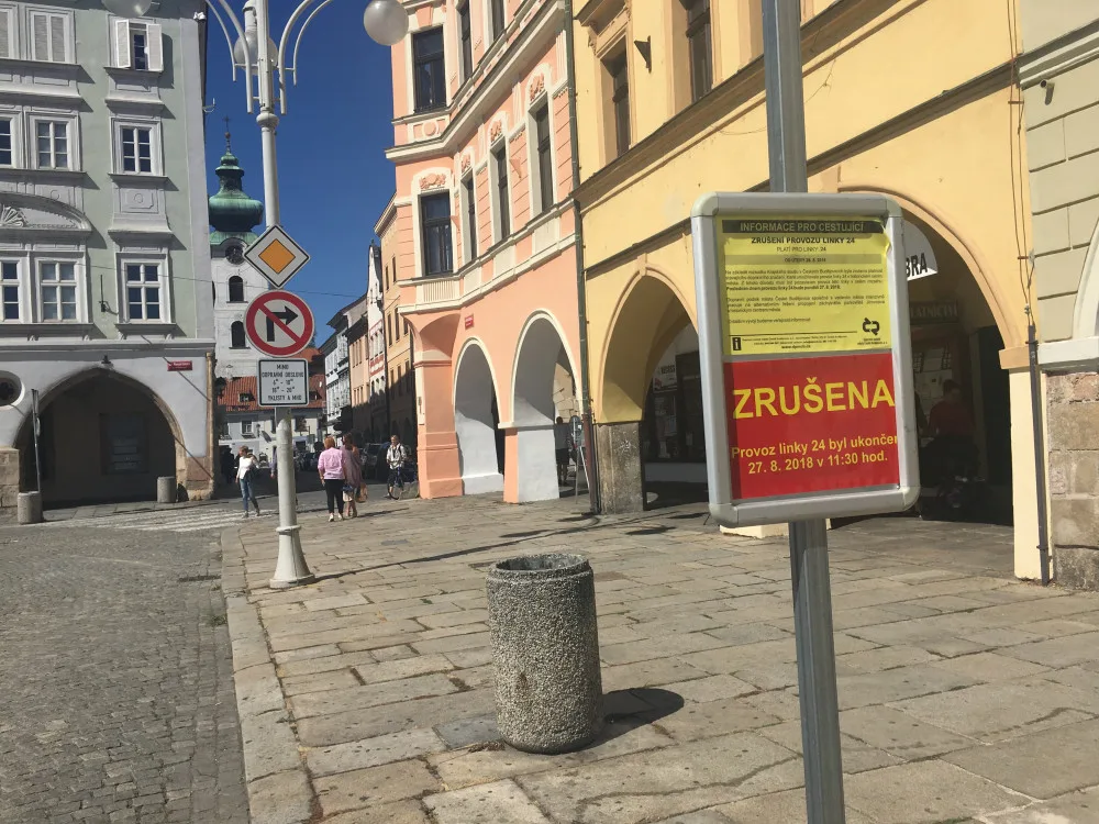 Autobusová linka číslo 24 je zrušená.