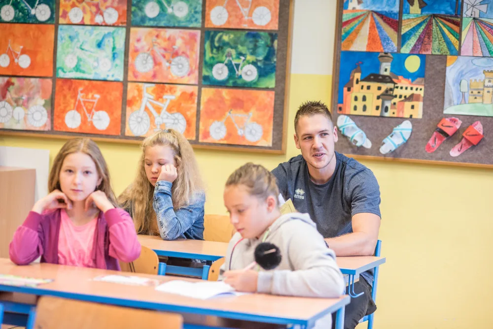 Zahájení školního roku 2018/2019 v českobudějovické základní škole Oskara Nedbala.