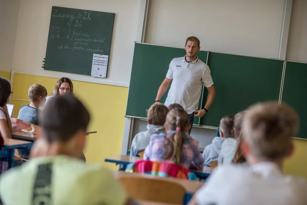Zahájení školního roku 2018/2019 v českobudějovické Základní škole Oskara Nedbala.
