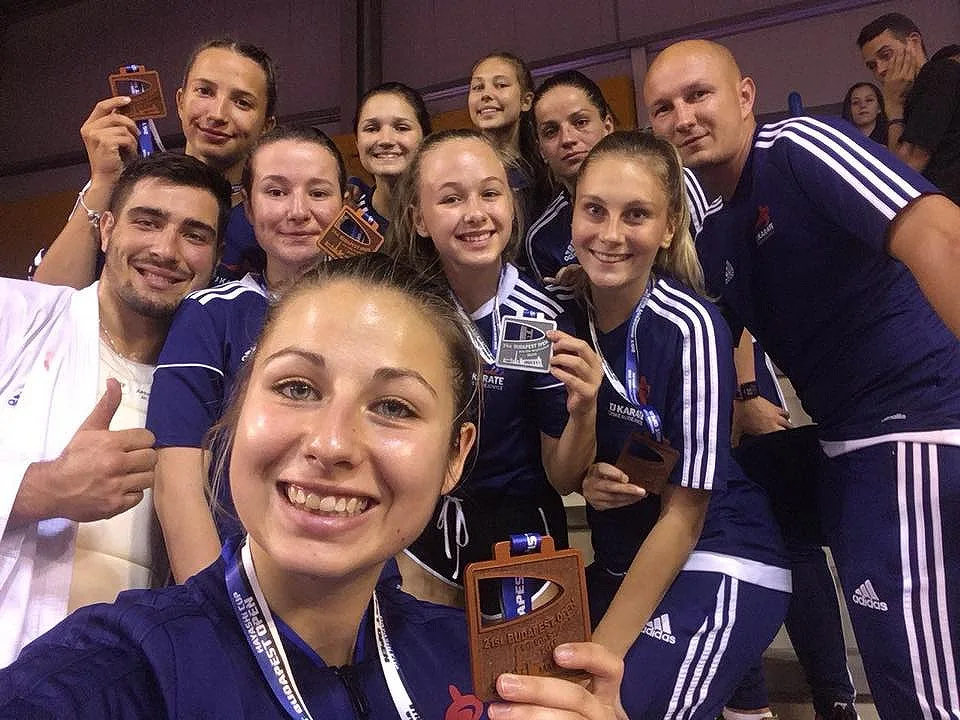 Úspěšná výprava TJ Karate České Budějovice v hlavním městě Maďarska při Budapešť Open 2018.