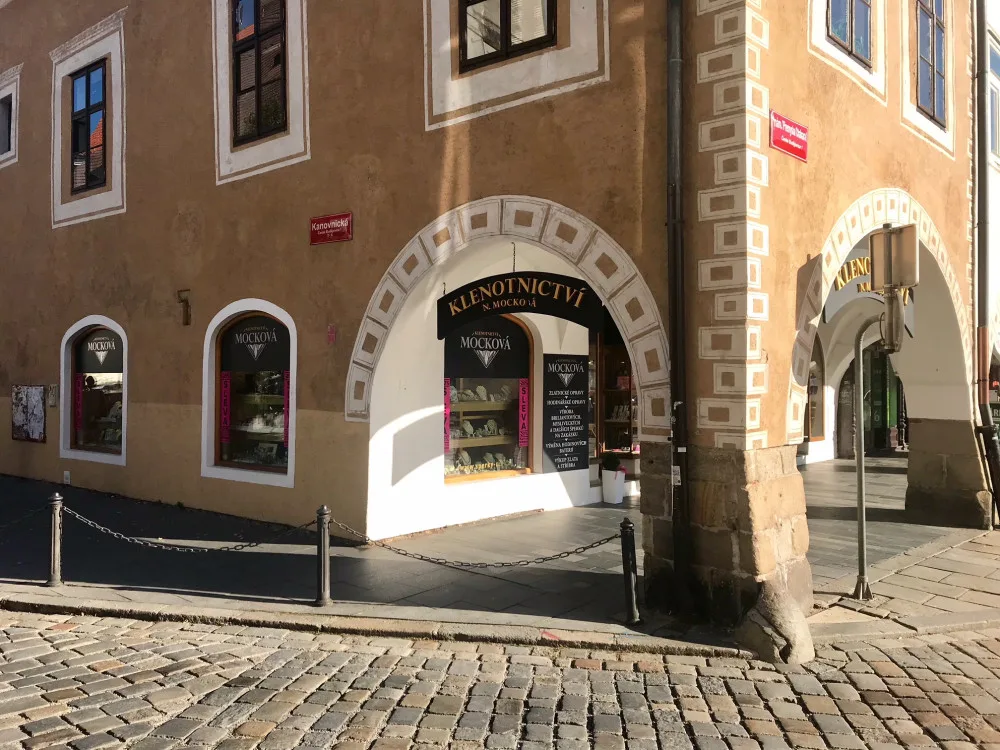 Prodejna v Českých Budějovicích.
