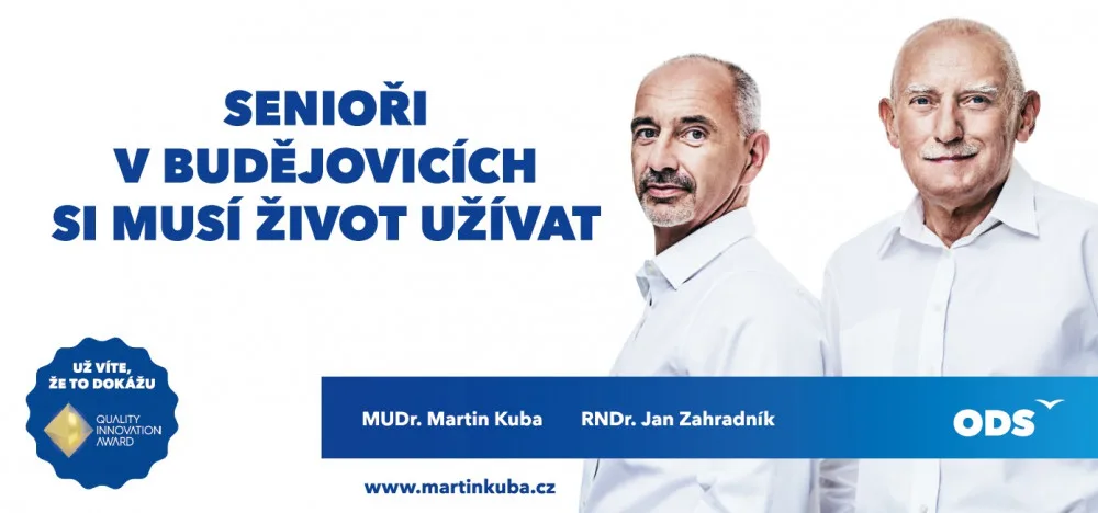 Martin Kuba a trojka na kandidátce Jan Zahradník.