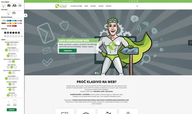 Kladivonaweb.cz, - kvalitní web s vlastním redakčním systémem jednoduše, rychle a bez starostí.