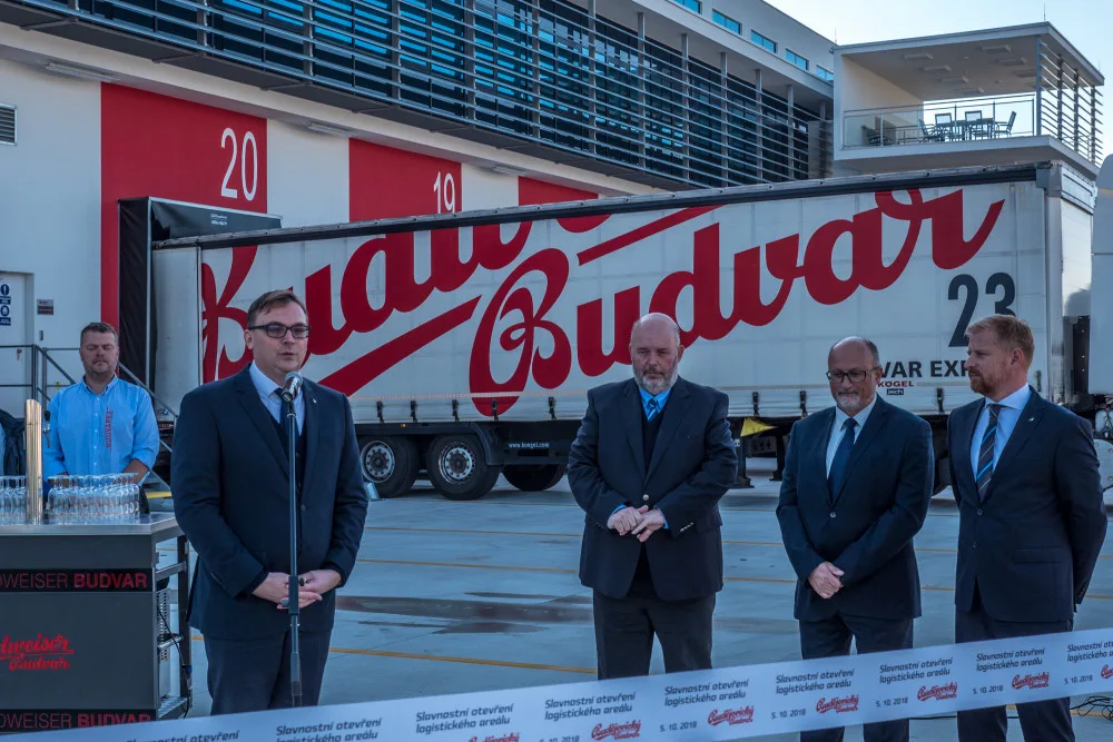 Slavnostní otevření nového logistického ventra Budějovického Budvaru.