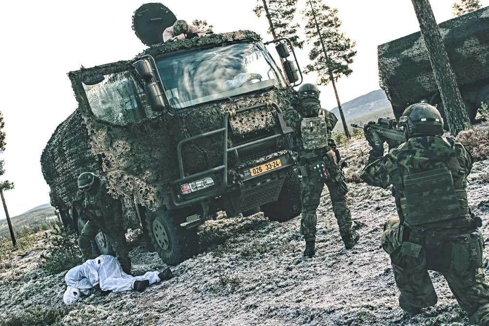 Čeští vojáci ukončili na cvičení Trident Juncture 2018 zdokonalovací výcvik, jehož součástí byl mimo jiné i nácvik bojových drilů. Autor: Jana Samcová