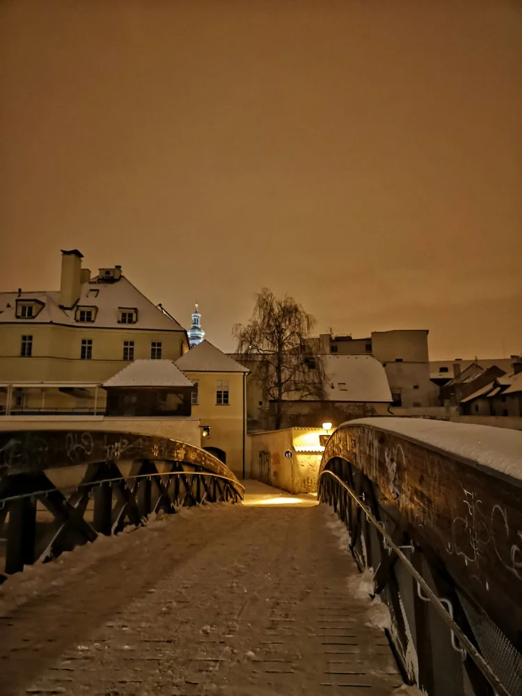 Zasněžené Budějce od Tomáše