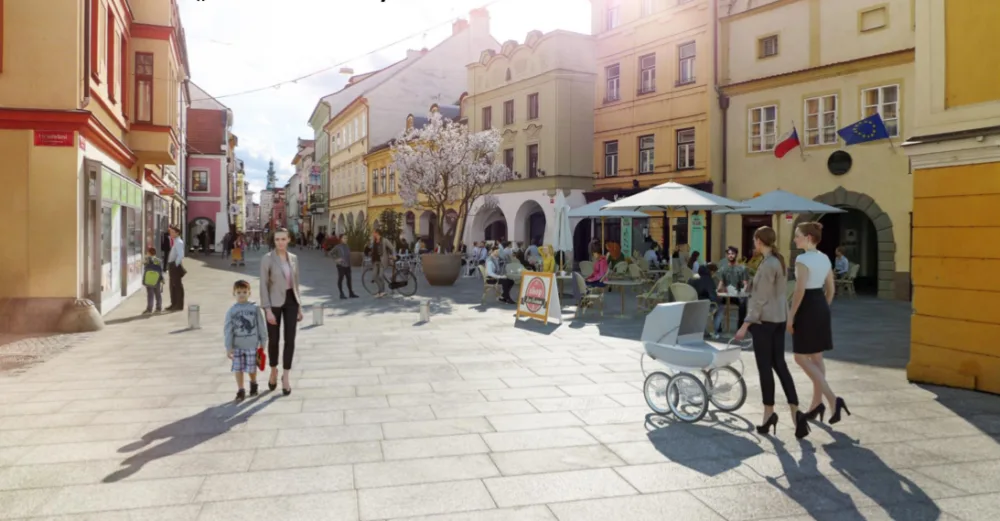 Krajinská ulice po úpravě.