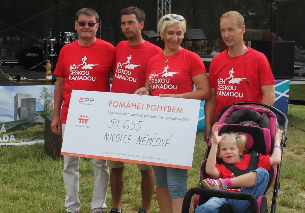 Devítiletou Nicolku podpořili běžci, organizátoři, firmy, ale i třeba nadace. Například od Nadace ČEZ získala Nicolka 51 655 korun.