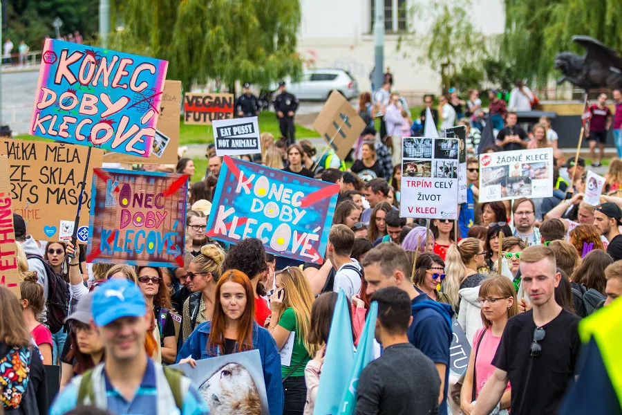 FOTO, VIDEO: Kočka, pes i kráva, mají svoje práva! Volali lidé v rámci pochodu za práva zvířat