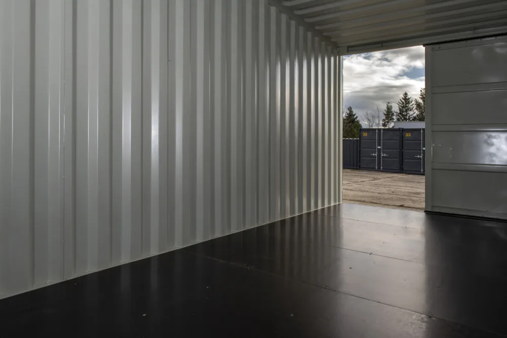 Pohled ze skladového kontejneru Kremzow self-storage – samoobslužné sklady České Budějovice