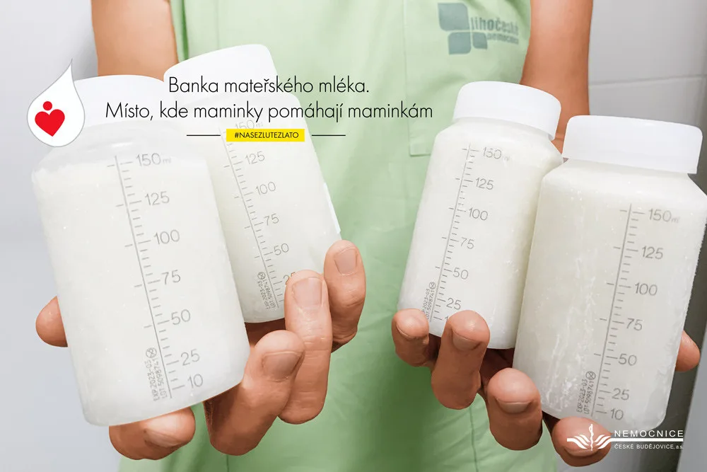 Nemocnice České Budějovice startuje kampaň na podporu Banky mateřského mléka aneb Banka mateřského mléka - místo, kde maminky pomáhají maminkám